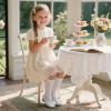 imageGINFIVE Toddler Girls Dress Shoes Little Girls Mary Janes Ballerina Flats Shoes ToddlerGn28white