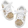 imageGINFIVE Toddler Girls Sneakers Little Girls Slip On Shoes Glitter Sneakers ToddlerGold Gs09