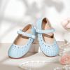 imageGINFIVE Toddler Girls Dress Shoes Little Girls Mary Janes Ballerina Flats Shoes ToddlerGg19 Blue