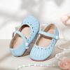 imageGINFIVE Toddler Girls Dress Shoes Little Girls Mary Janes Ballerina Flats Shoes ToddlerGg19 Blue