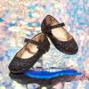 imageGINFIVE Toddler Girls Dress Shoes Little Girls Mary Janes Ballerina Flats Shoes ToddlerGh26glitter Black