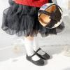 imageGINFIVE Toddler Girls Dress Shoes Little Girls Mary Janes Ballerina Flats Shoes ToddlerGh26glitter Black