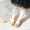 imageGINFIVE Toddler Girls Dress Shoes Little Girls Mary Janes Ballerina Flats Shoes ToddlerGh26glitter Gold