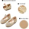 imageGINFIVE Toddler Girls Dress Shoes Little Girls Mary Janes Ballerina Flats Shoes ToddlerGh26glitter Gold