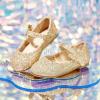 imageGINFIVE Toddler Girls Dress Shoes Little Girls Mary Janes Ballerina Flats Shoes ToddlerGh26glitter Gold