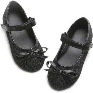 imageGINFIVE Toddler Girls Dress Shoes Little Girls Mary Janes Ballerina Flats Shoes ToddlerGf01black