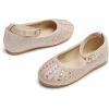 imageGINFIVE Toddler Girls Dress Shoes Little Girls Mary Janes Ballerina Flats Shoes ToddlerGh21champagne