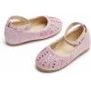 imageGINFIVE Toddler Girls Dress Shoes Little Girls Mary Janes Ballerina Flats Shoes ToddlerGh21rose Red