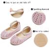 imageGINFIVE Toddler Girls Dress Shoes Little Girls Mary Janes Ballerina Flats Shoes ToddlerGh21rose Red