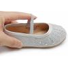 imageGINFIVE Toddler Girls Dress Shoes Little Girls Mary Janes Ballerina Flats Shoes ToddlerGh22silver