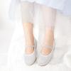 imageGINFIVE Toddler Girls Dress Shoes Little Girls Mary Janes Ballerina Flats Shoes ToddlerGh22silver