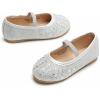 imageGINFIVE Toddler Girls Dress Shoes Little Girls Mary Janes Ballerina Flats Shoes ToddlerGh22silver