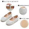 imageGINFIVE Toddler Girls Dress Shoes Little Girls Mary Janes Ballerina Flats Shoes ToddlerGh22silver