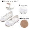 imageGINFIVE Toddler Girls Dress Shoes Little Girls Mary Janes Ballerina Flats Shoes ToddlerGh23white
