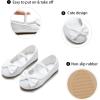 imageGINFIVE Toddler Girls Dress Shoes Little Girls Mary Janes Ballerina Flats Shoes ToddlerGh25white