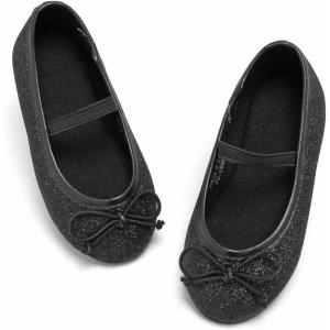 imageGINFIVE Toddler Girls Dress Shoes Little Girls Mary Janes Ballerina Flats Shoes ToddlerGh23black