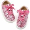 imageGINFIVE Toddler Girls Sneakers Little Girls Slip On Shoes Glitter Sneakers ToddlerPink Gs06