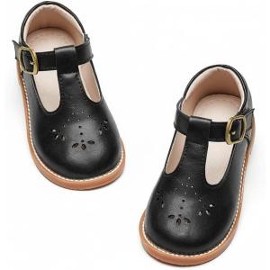 imageGINFIVE Toddler Girls Dress Shoes Little Kids Flats School Mary Janes ShoesGf282  Black
