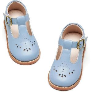 imageGINFIVE Toddler Girls Dress Shoes Little Kids Flats School Mary Janes ShoesGf282  Light Blue