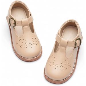 imageGINFIVE Toddler Girls Dress Shoes Little Kids Flats School Mary Janes ShoesGf287nude