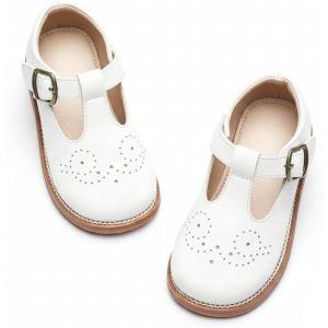imageGINFIVE Toddler Girls Dress Shoes Little Kids Flats School Mary Janes ShoesGf287white