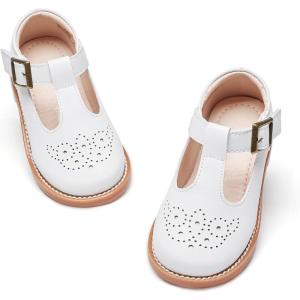 imageGINFIVE Toddler Little Girls Mary Janes Flats Girls Dress Shoes Kids ShoesGf20white