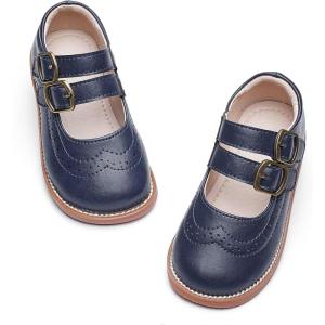 imageGINFIVE Toddler Little Girls Mary Janes Flats Girls Dress Shoes Kids ShoesGf285navy Blue