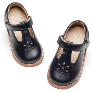 imageGINFIVE Toddler Little Girls Mary Janes Flats Girls Dress Shoes Kids ShoesGf391black