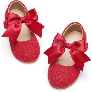 imageGINFIVE Toddler Girls Dress Shoes Mary Janes Ballerina Flats for Girls Shoes ToddlerGg14red