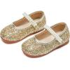 image:imageGINFIVE Toddler Girls Dress Shoes Little Girls Mary Janes Ballerina Flats Shoes ToddlerGa01gold