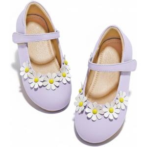 image:imageGINFIVE Toddler Girls Dress Shoes Little Girls Mary Janes Ballerina Flats Shoes ToddlerGf383purple