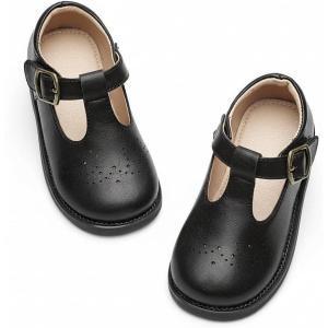 image:imageGINFIVE Toddler Girls Dress Shoes Little Kids Flats School Mary Janes ShoesGf287  Black