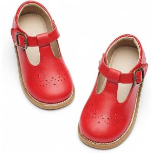 image:imageGINFIVE Toddler Girls Dress Shoes Little Kids Flats School Mary Janes ShoesGf287  Red