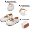 image:imageGINFIVE Toddler Girls Dress Shoes Little Girls Mary Janes Ballerina Flats Shoes ToddlerGa01white