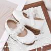 image:imageGINFIVE Toddler Girls Dress Shoes Little Girls Mary Janes Ballerina Flats Shoes ToddlerGa08white