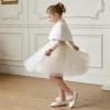image:imageGINFIVE Toddler Girls Dress Shoes Little Girls Mary Janes Ballerina Flats Shoes ToddlerGa08white