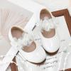 image:imageGINFIVE Toddler Girls Dress Shoes Little Girls Mary Janes Ballerina Flats Shoes ToddlerGa08white