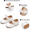image:imageGINFIVE Toddler Girls Dress Shoes Little Girls Mary Janes Ballerina Flats Shoes ToddlerGa09white