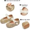 image:imageGINFIVE Toddler Girls Dress Shoes Little Girls Mary Janes Ballerina Flats Shoes ToddlerGa10gold