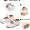 image:imageGINFIVE Toddler Girls Dress Shoes Little Girls Mary Janes Ballerina Flats Shoes ToddlerGa10white