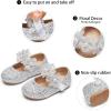 image:imageGINFIVE Toddler Girls Dress Shoes Little Girls Mary Janes Ballerina Flats Shoes ToddlerGa11silver