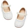 image:imageGINFIVE Toddler Girls Dress Shoes Little Girls Mary Janes Ballerina Flats Shoes ToddlerGa01white