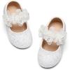 image:imageGINFIVE Toddler Girls Dress Shoes Little Girls Mary Janes Ballerina Flats Shoes ToddlerGa11white