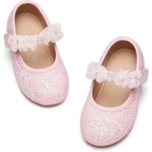 image:imageGINFIVE Toddler Girls Dress Shoes Little Girls Mary Janes Ballerina Flats Shoes ToddlerGa10light Pink