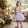 image:imageGINFIVE Toddler Girls Dress Shoes Mary Janes Ballerina Flats for Girls Shoes ToddlerGa07purple