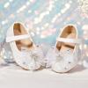 image:imageGINFIVE Toddler Girls Dress Shoes Mary Janes Ballerina Flats for Girls Shoes ToddlerGa07white