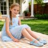 image:imageGINFIVE Toddler Girls Dress Shoes Mary Janes Ballerina Flats for Girls Shoes ToddlerGa12blue