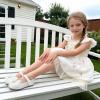 image:imageGINFIVE Toddler Girls Dress Shoes Mary Janes Ballerina Flats for Girls Shoes ToddlerGa12white