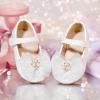 image:imageGINFIVE Toddler Girls Dress Shoes Mary Janes Ballerina Flats for Girls Shoes ToddlerGa12white