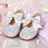 image:imageGINFIVE Toddler Girls Dress Shoes Mary Janes Ballerina Flats for Girls Shoes ToddlerGa13silver